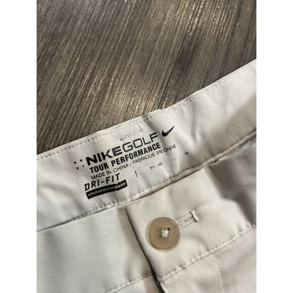 Nike Golf Men’s Standard Fit Flat Front Dri Fit Pants Beige Size 34x32 - Picture 4 of 7